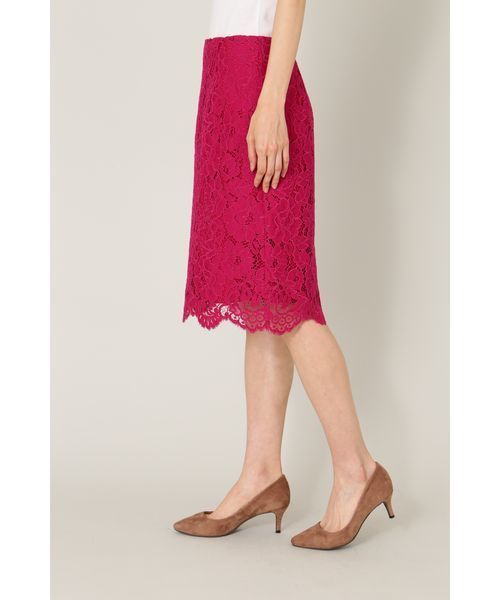 NATURAL BEAUTY BASIC（ナチュラルビューティーベーシック）の「オータムカラースカラレーススカート　＜ウォッシャブル＞（スカート・レディース・グリーン/ピンク系その他/ダークベージュ・MEDIUM/SMALL/X-SMALL）」の11枚目の写真