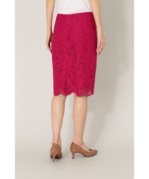 NATURAL BEAUTY BASIC（ナチュラルビューティーベーシック）の「オータムカラースカラレーススカート　＜ウォッシャブル＞（スカート・レディース・グリーン/ピンク系その他/ダークベージュ・MEDIUM/SMALL/X-SMALL）」の12枚目の写真