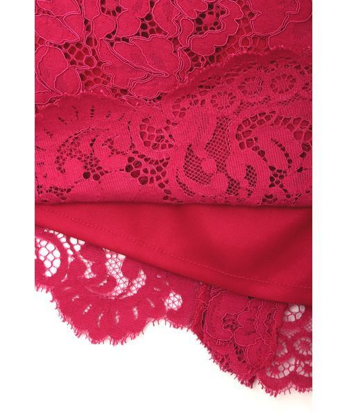 NATURAL BEAUTY BASIC（ナチュラルビューティーベーシック）の「オータムカラースカラレーススカート　＜ウォッシャブル＞（スカート・レディース・グリーン/ピンク系その他/ダークベージュ・MEDIUM/SMALL/X-SMALL）」の6枚目の写真