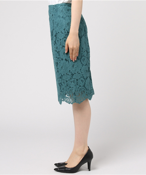 NATURAL BEAUTY BASIC（ナチュラルビューティーベーシック）の「オータムカラースカラレーススカート　＜ウォッシャブル＞（スカート・レディース・グリーン/ピンク系その他/ダークベージュ・MEDIUM/SMALL/X-SMALL）」の22枚目の写真