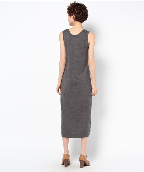 WEGO（ウィゴー）の「三者混マキシ丈カレッジタンクワンピース（ワンピース・レディース・ダークグレー/杢グレー/ナチュラル・FREE）」の5枚目の写真