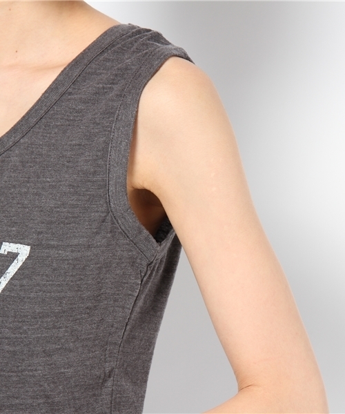 WEGO（ウィゴー）の「三者混マキシ丈カレッジタンクワンピース（ワンピース・レディース・ダークグレー/杢グレー/ナチュラル・FREE）」の7枚目の写真