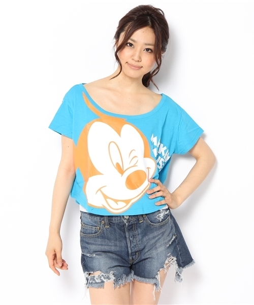 DANCE LB-03（ダンス エルビー・ゼロスリー）の「S丈Ｔシャツ (DISNEY )（Tシャツ/カットソー・レディース・ブラック系/ホワイト系/ブルー系・FREE）」の3枚目の写真
