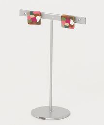 【macree】macreeカラフル四角ピアス