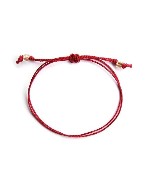 TONE SELECT GOODS(トーンセレクトグッズ)の「【Kare】Gold beads お守り ブレスレット(ブレスレット・メンズ・レッド系その他/ワインレッド・M/S/L)」の1枚目の写真