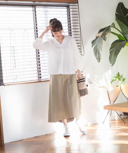 Dickies(ディッキーズ)の「【新色追加・別注】Dickies(ディッキーズ)フレアロングスカート(スカート・レディース・ベージュ/コバルトブルー/ネイビー/ダークグリーン・LARGE/MEDIUM)」の13枚目の写真