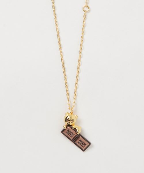 MILKBOY チョコレートベア チェーン ネックレス ゴールドカラー MILKBOY（ミルクボーイ）の「CHOCOLATE BEAR CHAIN ネックレス