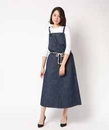 LBC | デニムエプロンワンピース (ワンピース)
