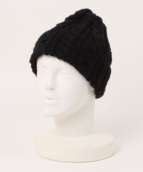 HIGHLAND 2000(ハイランドトゥーサウザンド)の「HIGHLAND 2000 ケーブル編み ニット帽 BW 016 Cable Bobcap(ニットキャップ/ビーニー・レディース・パープル/ダークブルー/ベージュ/ブラウン系その他/ライトグレー/グレー系その他/ホワイト/ブラック/ブルー系その他/キャメル/イエロー系その他/ピンク系その他/ピンク系その他2/オレンジ/レッド系その他/その他/ブラック系その他・FREE)」の4枚目の写真