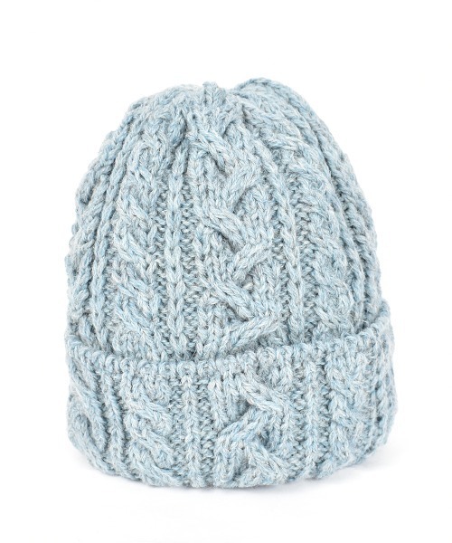 HIGHLAND 2000(ハイランドトゥーサウザンド)の「HIGHLAND 2000 ケーブル編み ニット帽 BW 016 Cable Bobcap(ニットキャップ/ビーニー・レディース・パープル/ダークブルー/ベージュ/ブラウン系その他/ライトグレー/グレー系その他/ホワイト/ブラック/ブルー系その他/キャメル/イエロー系その他/ピンク系その他/ピンク系その他2/オレンジ/レッド系その他/その他/ブラック系その他・FREE)」の10枚目の写真