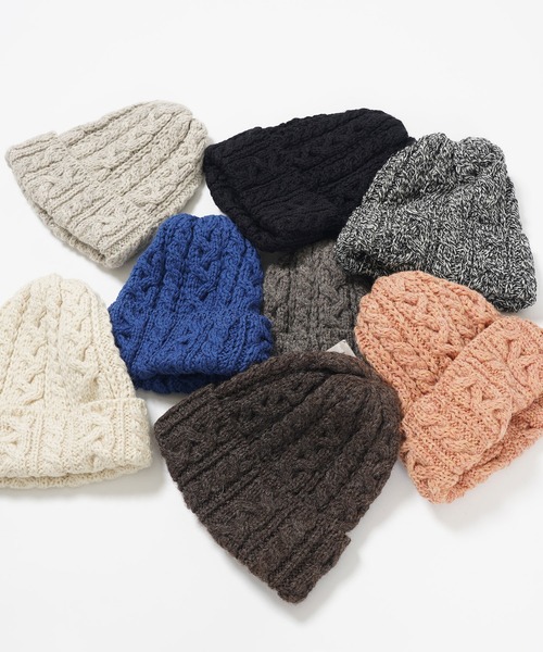 HIGHLAND 2000 ケーブル編み ニット帽 BW 016 Cable Bobcap（ニット
