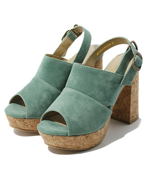 mystic（ミスティック）の「【mystic】 変形コルク太ヒールサンダル（サンダル・レディース・ブラック/イエロー/オレンジ/グリーン・36/37/38）」の3枚目の写真