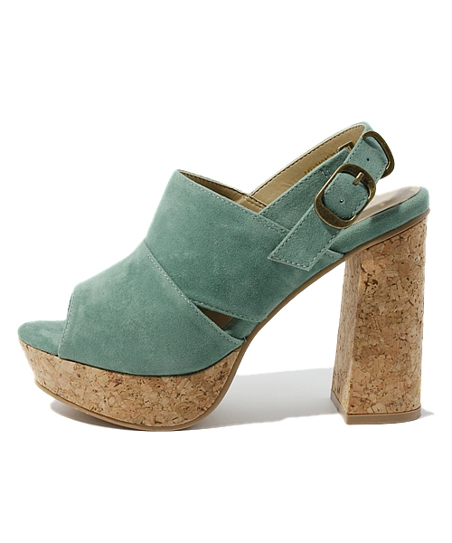 mystic（ミスティック）の「【mystic】 変形コルク太ヒールサンダル（サンダル・レディース・ブラック/イエロー/オレンジ/グリーン・36/37/38）」の5枚目の写真