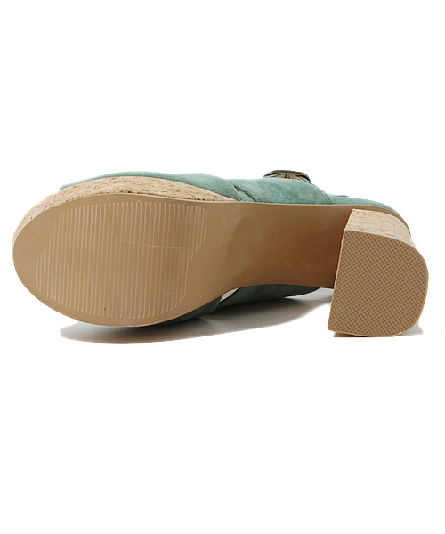 mystic（ミスティック）の「【mystic】 変形コルク太ヒールサンダル（サンダル・レディース・ブラック/イエロー/オレンジ/グリーン・36/37/38）」の9枚目の写真