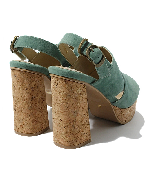 mystic（ミスティック）の「【mystic】 変形コルク太ヒールサンダル（サンダル・レディース・ブラック/イエロー/オレンジ/グリーン・36/37/38）」の11枚目の写真