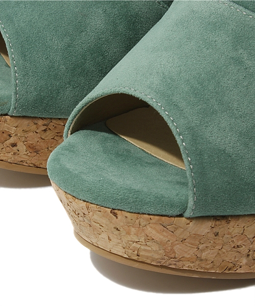 mystic（ミスティック）の「【mystic】 変形コルク太ヒールサンダル（サンダル・レディース・ブラック/イエロー/オレンジ/グリーン・36/37/38）」の10枚目の写真