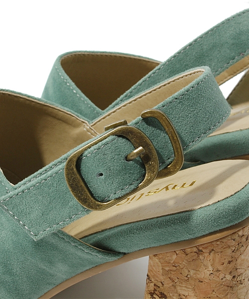 mystic（ミスティック）の「【mystic】 変形コルク太ヒールサンダル（サンダル・レディース・ブラック/イエロー/オレンジ/グリーン・36/37/38）」の7枚目の写真