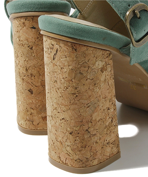 mystic（ミスティック）の「【mystic】 変形コルク太ヒールサンダル（サンダル・レディース・ブラック/イエロー/オレンジ/グリーン・36/37/38）」の8枚目の写真