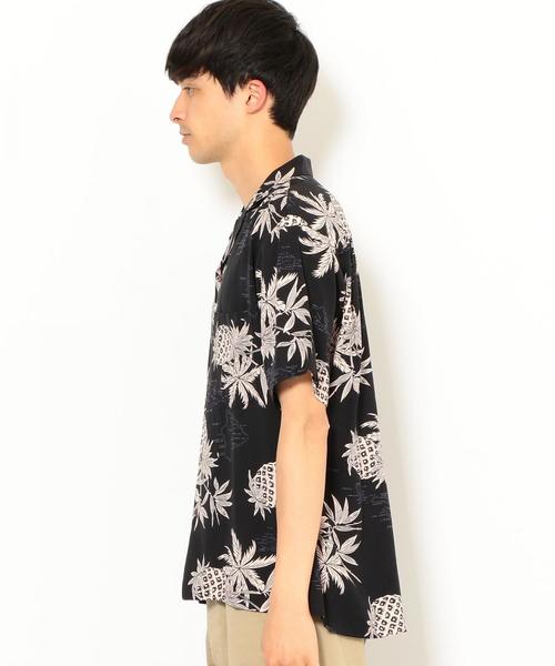green label relaxing（グリーンレーベルリラクシング）の「[ツーパームス] SC TWOPALMS HAWAII R アロハ 半袖 オープンカラー ハワイアンシャツ ◆（シャツ/ブラウス・メンズ・ホワイト/ブラック/グレー/ワインレッド/ターコイズブルー・SMALL/MEDIUM）」の8枚目の写真