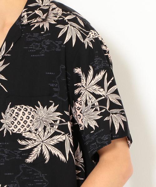 green label relaxing（グリーンレーベルリラクシング）の「[ツーパームス] SC TWOPALMS HAWAII R アロハ 半袖 オープンカラー ハワイアンシャツ ◆（シャツ/ブラウス・メンズ・ホワイト/ブラック/グレー/ワインレッド/ターコイズブルー・SMALL/MEDIUM）」の11枚目の写真