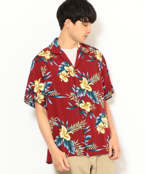 green label relaxing（グリーンレーベルリラクシング）の「[ツーパームス] SC TWOPALMS HAWAII R アロハ 半袖 オープンカラー ハワイアンシャツ ◆（シャツ/ブラウス・メンズ・ホワイト/ブラック/グレー/ワインレッド/ターコイズブルー・SMALL/MEDIUM）」の16枚目の写真