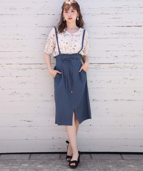 one after another NICE CLAUP（ワンアフターアナザーナイスクラップ）の「丸衿レトロ花柄ブラウス（シャツ/ブラウス・レディース・アイボリー/ブラック/ピンク・FREE）」の9枚目の写真