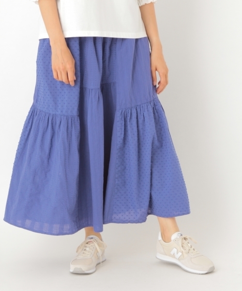 niko and...（ニコアンド）の「ハギハギティアードスカート（スカート・レディース・ホワイト/ブラック/ブルー/グリーン・4/3）」の4枚目の写真