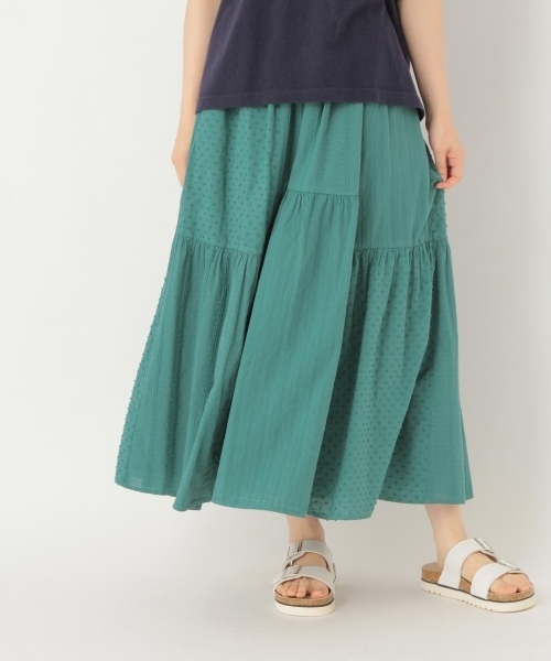 niko and...（ニコアンド）の「ハギハギティアードスカート（スカート・レディース・ホワイト/ブラック/ブルー/グリーン・4/3）」の3枚目の写真