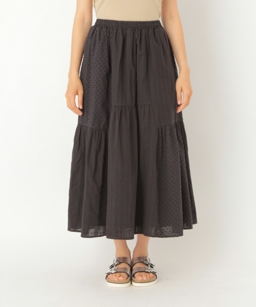 niko and...（ニコアンド）の「ハギハギティアードスカート（スカート・レディース・ホワイト/ブラック/ブルー/グリーン・4/3）」の5枚目の写真