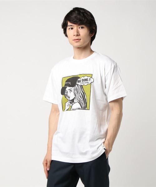 DOUBLE STEAL(ダブルスティール)の「Crying GIRL Tシャツ(Tシャツ/カットソー・メンズ・ホワイト×ブルー/ホワイト×イエロー/ブラック/ホワイト×ピンク・MEDIUM/LARGE/X-LARGE/XX-LARGE)」の6枚目の写真