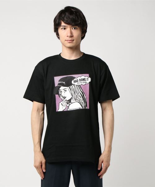 DOUBLE STEAL(ダブルスティール)の「Crying GIRL Tシャツ(Tシャツ/カットソー・メンズ・ホワイト×ブルー/ホワイト×イエロー/ブラック/ホワイト×ピンク・MEDIUM/LARGE/X-LARGE/XX-LARGE)」の7枚目の写真