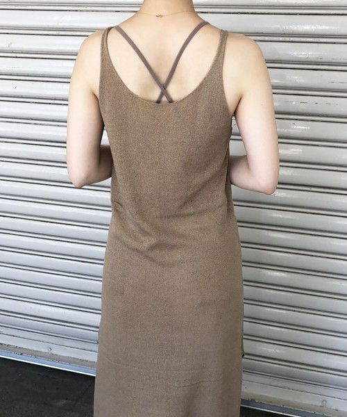 TODAYFUL（トゥデイフル）の「キャミソールニットドレス（ワンピース・レディース・ブラック/ベージュ/パープル・FREE）」の11枚目の写真