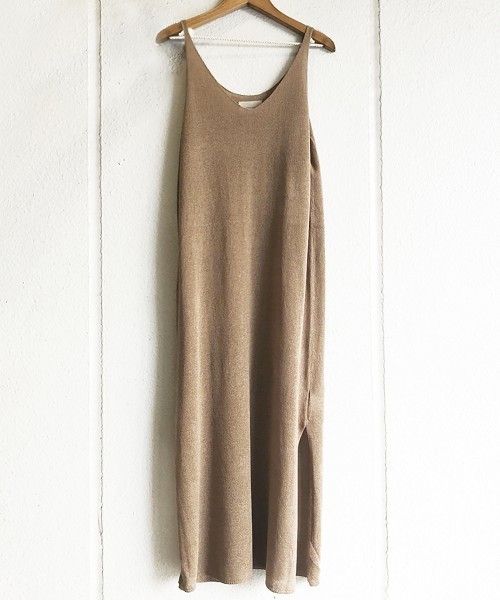 TODAYFUL（トゥデイフル）の「キャミソールニットドレス（ワンピース・レディース・ブラック/ベージュ/パープル・FREE）」の9枚目の写真