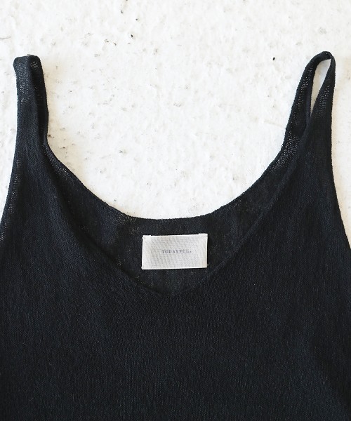 TODAYFUL（トゥデイフル）の「キャミソールニットドレス（ワンピース・レディース・ブラック/ベージュ/パープル・FREE）」の7枚目の写真