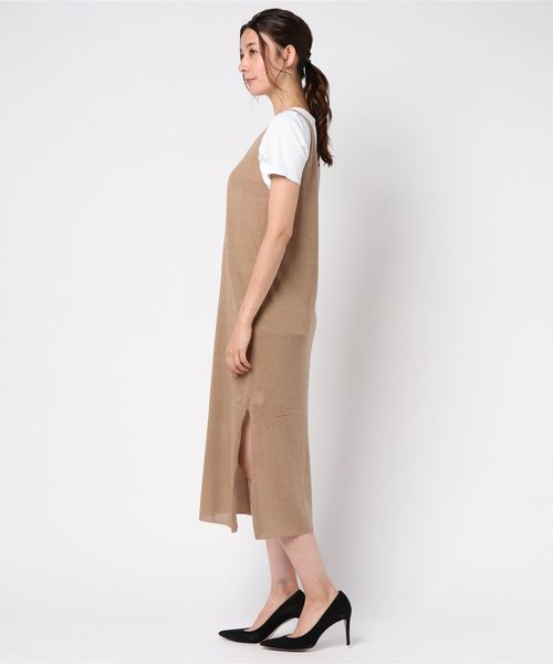 TODAYFUL（トゥデイフル）の「キャミソールニットドレス（ワンピース・レディース・ブラック/ベージュ/パープル・FREE）」の4枚目の写真