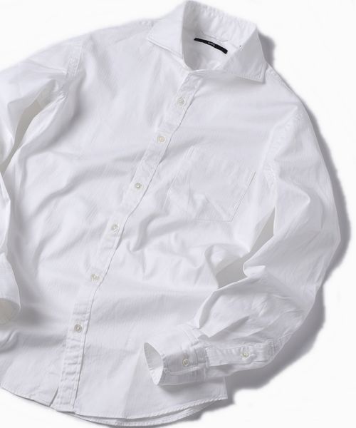 SHIPS（シップス）の「SC: ドビー ロンドンストライプ セミワイドカラー シャツ□（シャツ/ブラウス・メンズ・ホワイト/ライトブルー/ネイビー/ダークネイビー・SMALL/MEDIUM/LARGE/X-LARGE）」の2枚目の写真