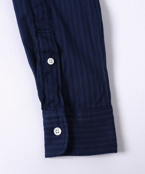 SHIPS（シップス）の「SC: ドビー ロンドンストライプ セミワイドカラー シャツ□（シャツ/ブラウス・メンズ・ホワイト/ライトブルー/ネイビー/ダークネイビー・SMALL/MEDIUM/LARGE/X-LARGE）」の8枚目の写真