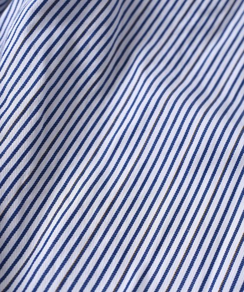 SHIPS（シップス）の「SC: ドビー ロンドンストライプ セミワイドカラー シャツ□（シャツ/ブラウス・メンズ・ホワイト/ライトブルー/ネイビー/ダークネイビー・SMALL/MEDIUM/LARGE/X-LARGE）」の11枚目の写真