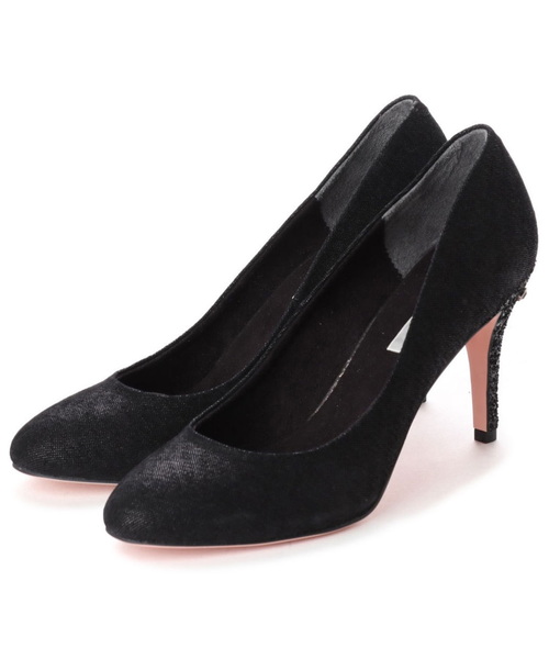 SEVEN TWELVE THIRTY(セヴントゥエルヴサーティー)の「【SEVEN TWELVE THIRTY】LovelyWalk ラインストーンヒールパンプス(パンプス・レディース・ブラック/ネイビー/グレー/ホワイトゴールド・22cm/22.5cm/23cm/23.5cm/24cm/24.5cm)」の3枚目の写真