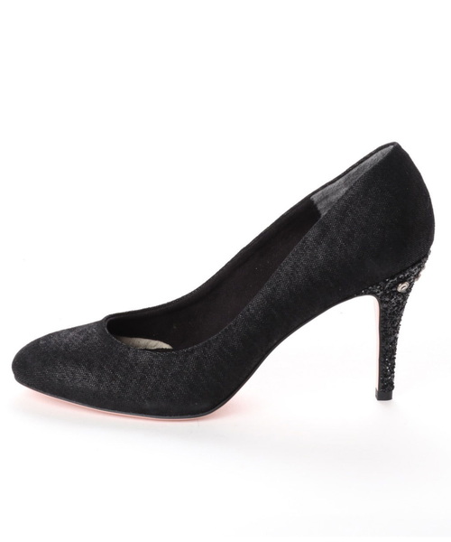 SEVEN TWELVE THIRTY(セヴントゥエルヴサーティー)の「【SEVEN TWELVE THIRTY】LovelyWalk ラインストーンヒールパンプス(パンプス・レディース・ブラック/ネイビー/グレー/ホワイトゴールド・22cm/22.5cm/23cm/23.5cm/24cm/24.5cm)」の6枚目の写真