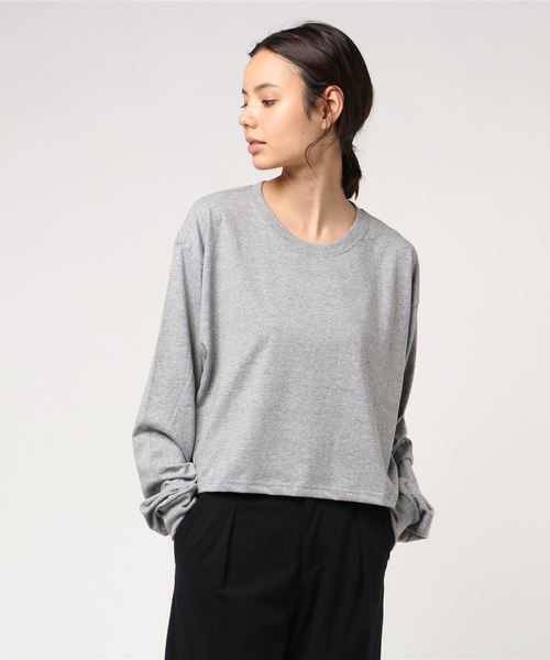 LOWRYS FARM(ローリーズファーム)の「JERZEESリメイクショートT 808661(Tシャツ/カットソー・レディース・ブラック/グレー/オフホワイト/イエロー・FREE)」の17枚目の写真
