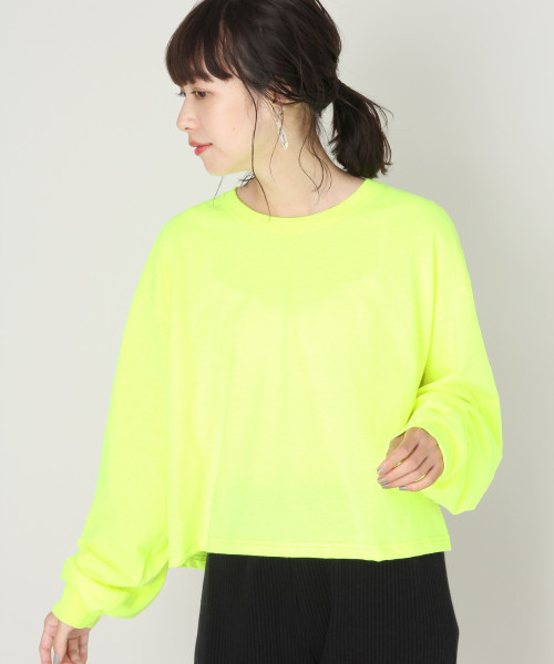 LOWRYS FARM(ローリーズファーム)の「JERZEESリメイクショートT 808661(Tシャツ/カットソー・レディース・ブラック/グレー/オフホワイト/イエロー・FREE)」の15枚目の写真