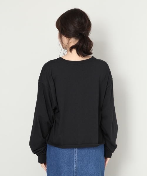 LOWRYS FARM(ローリーズファーム)の「JERZEESリメイクショートT 808661(Tシャツ/カットソー・レディース・ブラック/グレー/オフホワイト/イエロー・FREE)」の13枚目の写真