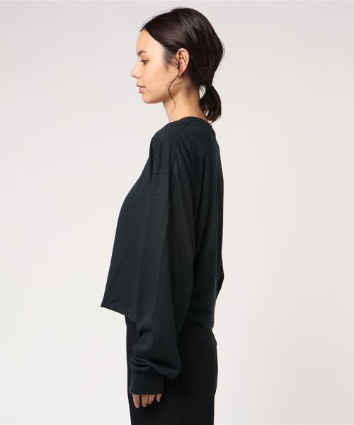 LOWRYS FARM(ローリーズファーム)の「JERZEESリメイクショートT 808661(Tシャツ/カットソー・レディース・ブラック/グレー/オフホワイト/イエロー・FREE)」の5枚目の写真