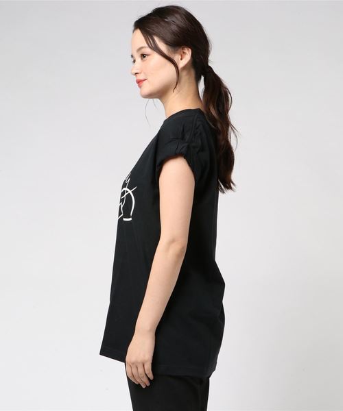 Divinique（ディビニーク）の「Divinique 半袖 プリントTシャツ（Tシャツ/カットソー・レディース・ブラック/ホワイト・S）」の3枚目の写真