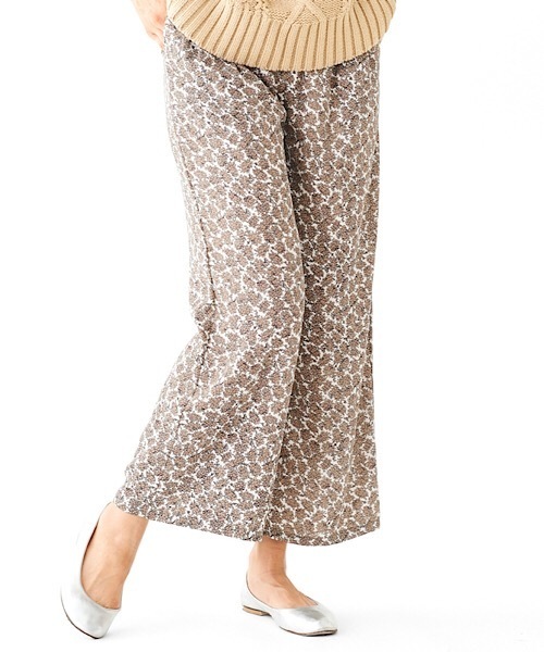 flower（フラワー）の「クラシックフラワーパンツ（その他パンツ・レディース・ブラウン/アイボリー・FREE）」の2枚目の写真