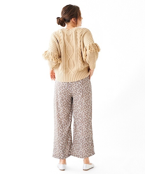 flower（フラワー）の「クラシックフラワーパンツ（その他パンツ・レディース・ブラウン/アイボリー・FREE）」の8枚目の写真