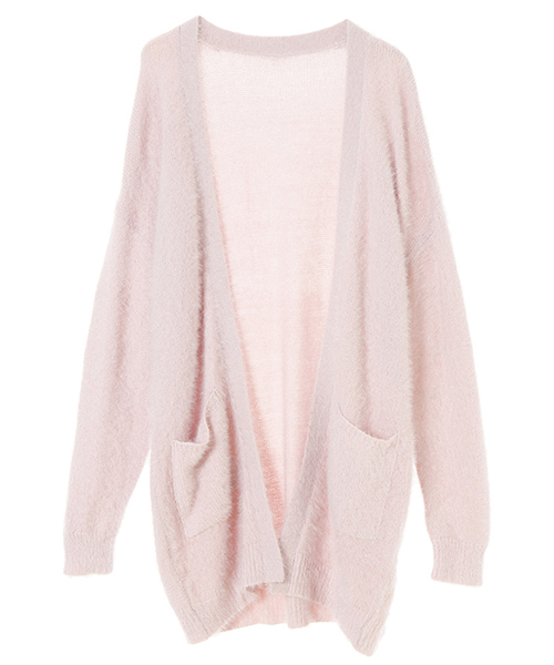 fifth（フィフス）の「シャギーロングカーディガン（カーディガン/ボレロ・レディース・ホワイト/ラベンダー/グレー・MEDIUM）」の5枚目の写真