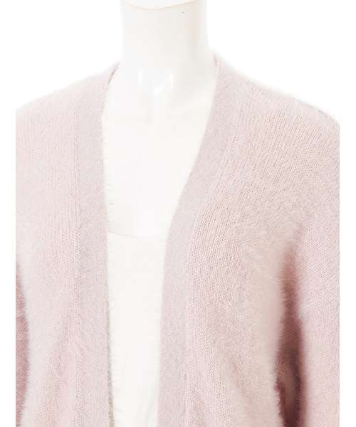 fifth（フィフス）の「シャギーロングカーディガン（カーディガン/ボレロ・レディース・ホワイト/ラベンダー/グレー・MEDIUM）」の9枚目の写真