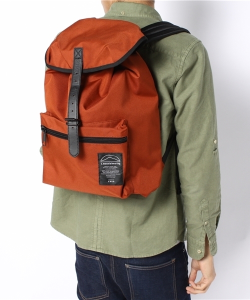 coen（コーエン）の「ナイロンデイパック（バックパック/リュック・メンズ・ブラック/オレンジ・フリー）」の8枚目の写真